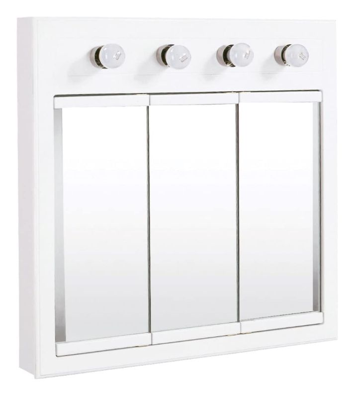Photo 1 of Design House 532382-WHT Concord Lighted Medicine Cabinet, 4, White 4-Light
