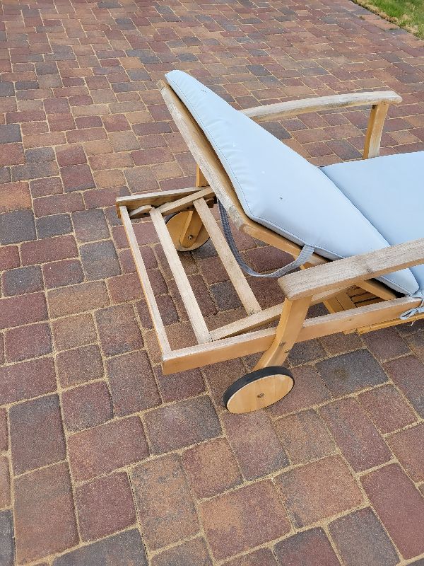 Photo 3 of PAIR OF WOODEN RECLINING LAWN CHAIRS