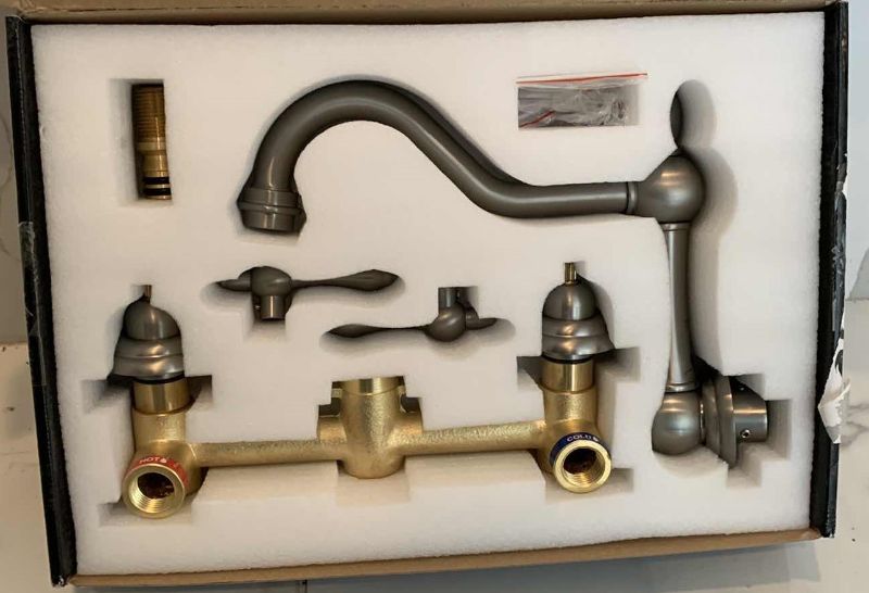 Photo 1 of SUMERAIN DOUBLE HANDLE VINTAGE TUB FAUCET MODEL S2145I-BN