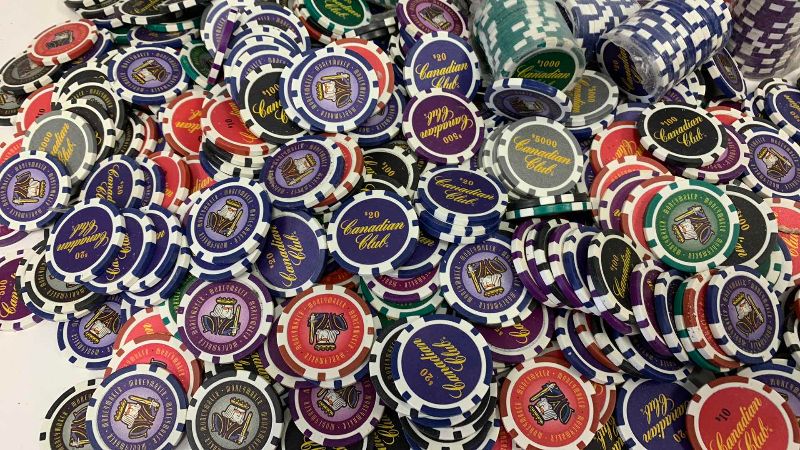 Photo 1 of CANADIAN CLUB POKER CHIPS