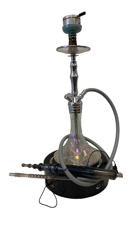 Photo 1 of METAL HOOKAH WITH MULTIPLE HOSES, LIGHT STAND AND COOL SMOKE DEVICE