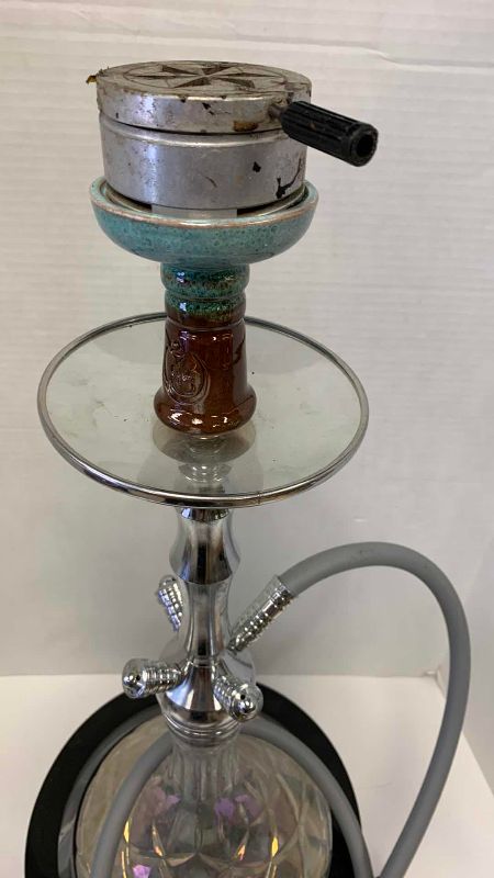Photo 1 of METAL HOOKAH WITH MULTIPLE HOSES, LIGHT STAND AND COOL SMOKE DEVICE