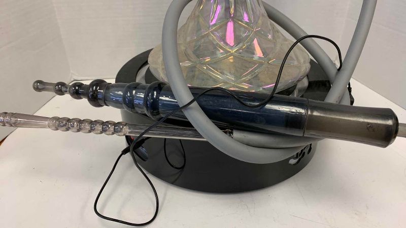 Photo 1 of METAL HOOKAH WITH MULTIPLE HOSES, LIGHT STAND AND COOL SMOKE DEVICE
