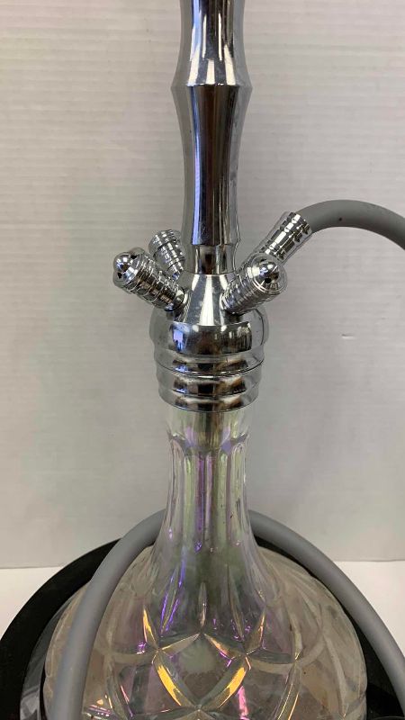 Photo 1 of METAL HOOKAH WITH MULTIPLE HOSES, LIGHT STAND AND COOL SMOKE DEVICE