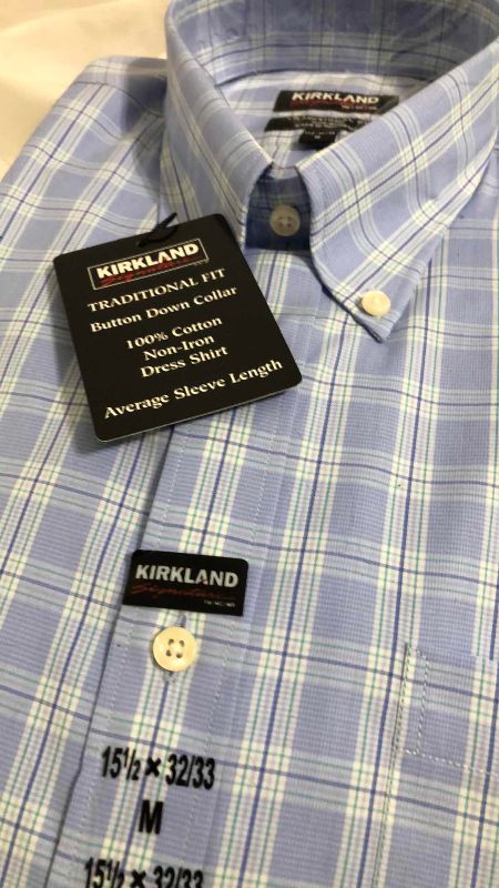 Photo 1 of 5 KIRKLAND DRESS SHIRTS SIZE 15 1/2” 32/33 M NWT