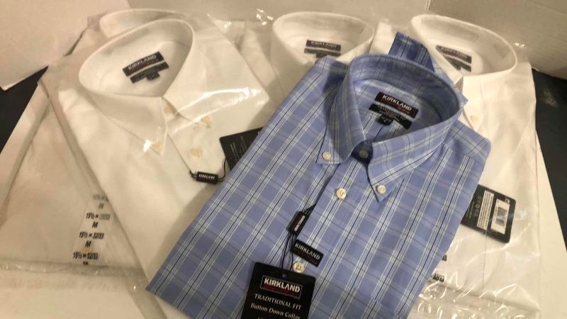 Photo 1 of 5 KIRKLAND DRESS SHIRTS SIZE 15 1/2” 32/33 M NWT