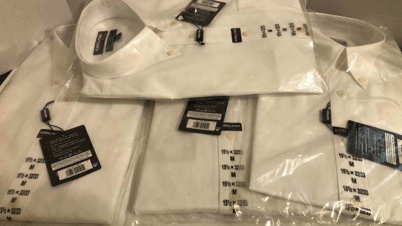 Photo 1 of 5 KIRKLAND DRESS SHIRTS SIZE 15 1/2” 32/33 M NWT
