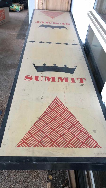 Photo 1 of SHUFFLE BOARD TABLE ON WHEELS 96” X 24” H 35”