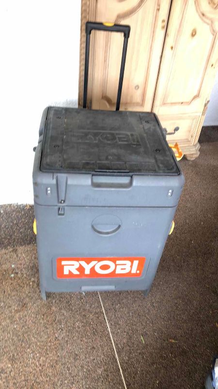 Photo 1 of RYOBI CORDLESS 6 PACK TOOL CUBE POWER TOOL CART WITH TOOLS NO BATTERIES