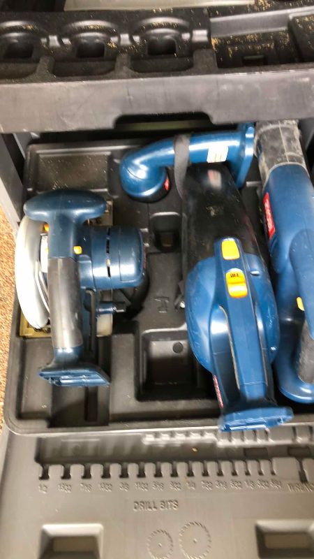 Photo 1 of RYOBI CORDLESS 6 PACK TOOL CUBE POWER TOOL CART WITH TOOLS NO BATTERIES