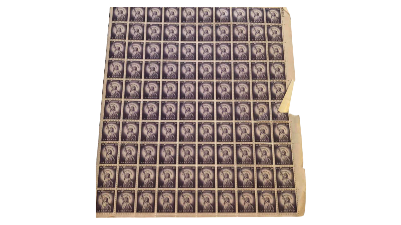 Photo 1 of UNITED STATES VINTAGE 1954 LIBERTY SERIES 100 3 CENT STAMPS