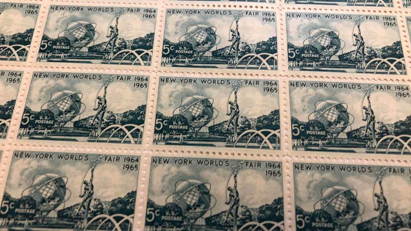 Photo 1 of UNITED STATES VINTAGE 1952 “BETSY ROSS BIRTH” 44 3 CENT STAMPS, 1965 “NEW YORK WORLD FAIR” 25 5 CENT STAMPS AND 1952 “ANNIVERSARY OF GUTENBERG BIBLE” 12 3 CENT STAMPS