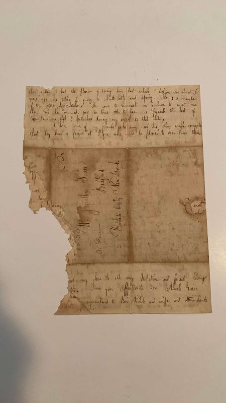 Photo 1 of ANTIQUE PERSONAL LETTER, 1833