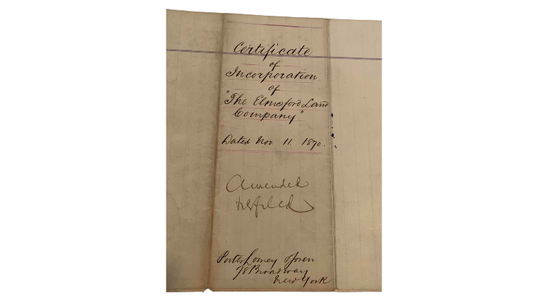 Photo 1 of ANTIQUE CERTIFICATE OF INCORPORATION, 1870
