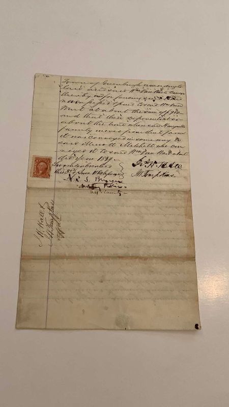 Photo 1 of ANTIQUE PERSONAL LETTER, 1829