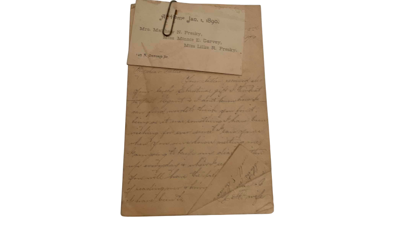 Photo 1 of ANTIQUE PERSONAL LETTER 1890
