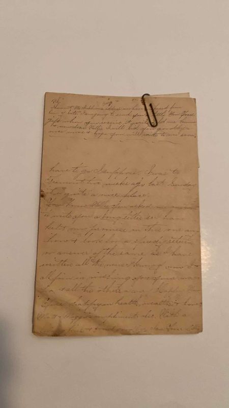 Photo 1 of ANTIQUE PERSONAL LETTER 1890