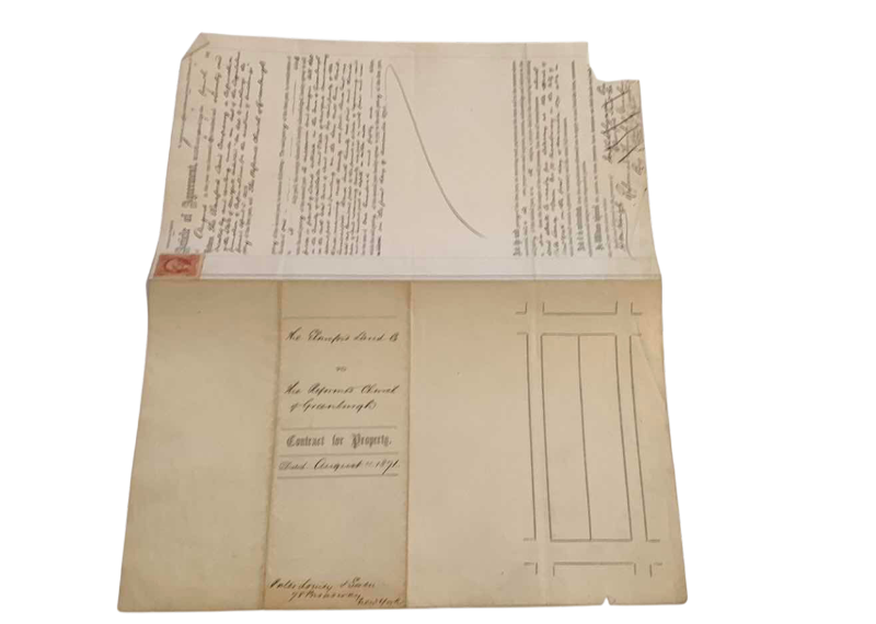 Photo 1 of ANTIQUE CONTRACT FOR PROPERTY 1871