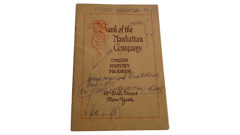 Photo 1 of VINTAGE BANK OF THE MANHATTAN COMPANY PUBLICATION 1920