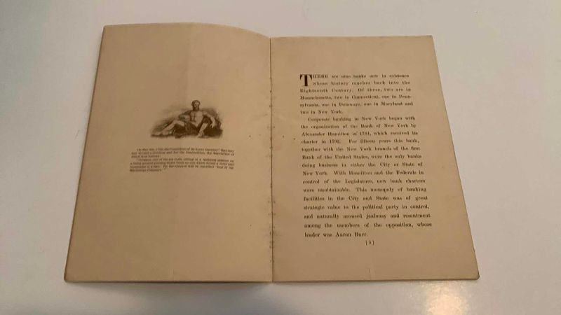 Photo 1 of VINTAGE BANK OF THE MANHATTAN COMPANY PUBLICATION 1920