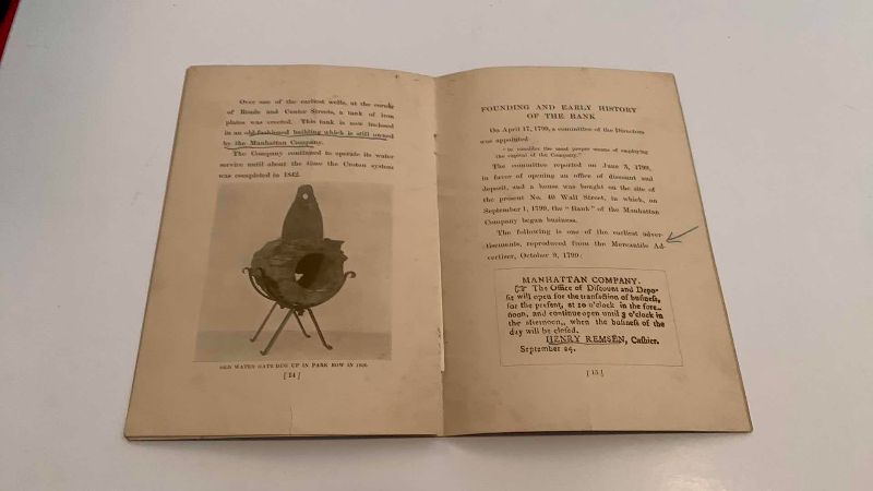 Photo 1 of VINTAGE BANK OF THE MANHATTAN COMPANY PUBLICATION 1920