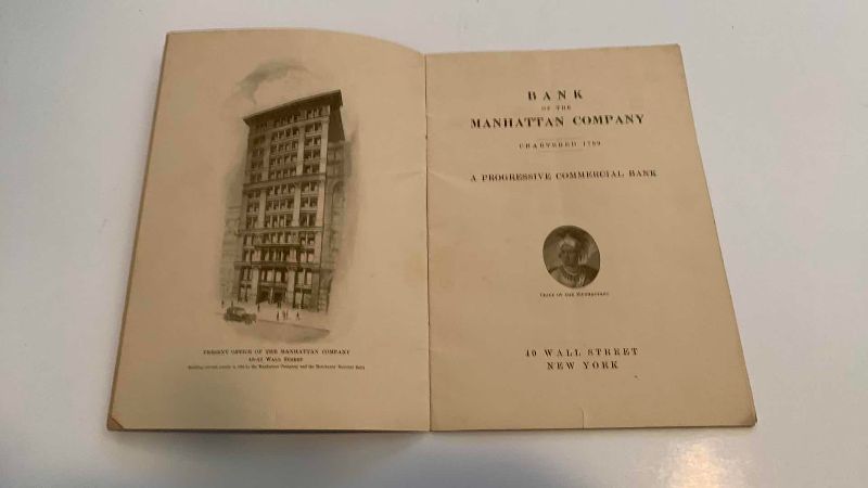 Photo 1 of VINTAGE BANK OF THE MANHATTAN COMPANY PUBLICATION 1920