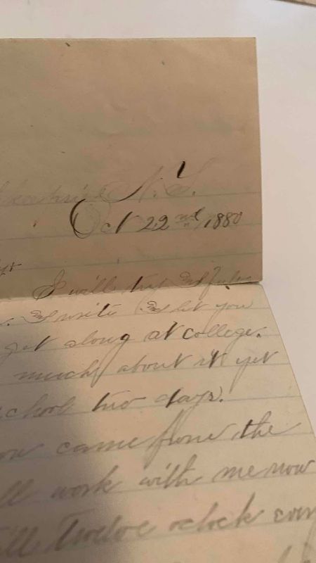 Photo 1 of ANTIQUE PERSONAL LETTER, 1880