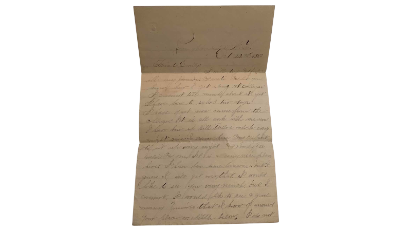 Photo 1 of ANTIQUE PERSONAL LETTER, 1880