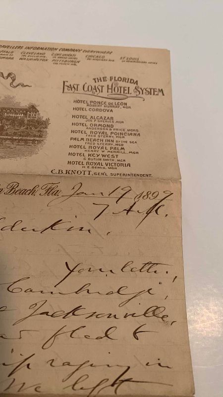 Photo 1 of ANTIQUE LETTER, 1899