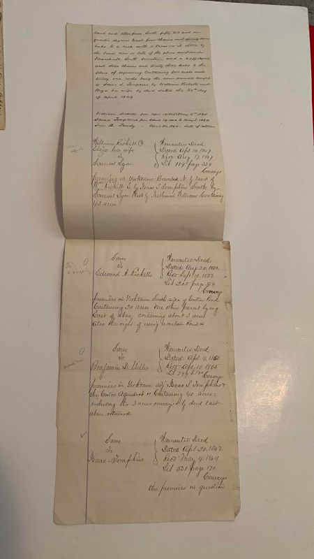 Photo 1 of ANTIQUE LAND SEARCH DOCUMENT 1870