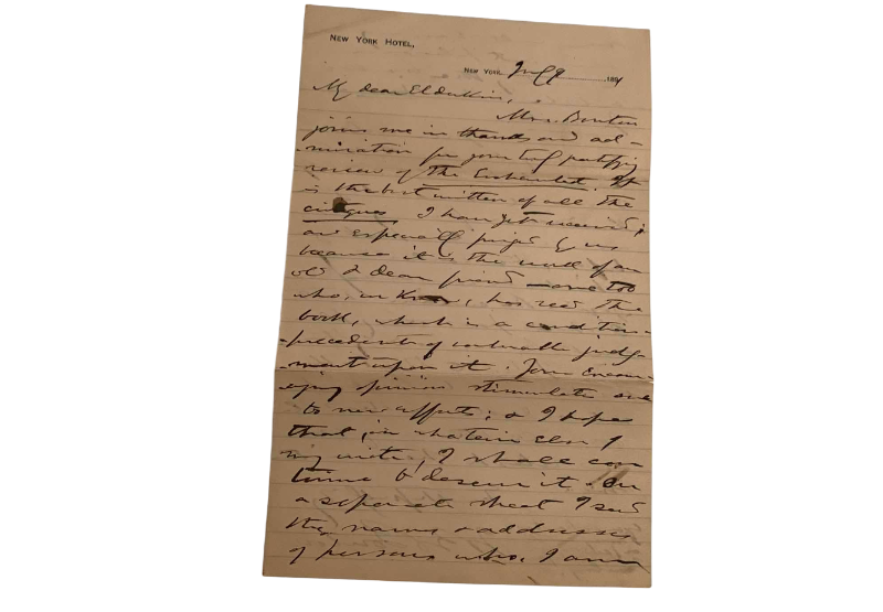 Photo 1 of ANTIQUE LETTER, 1891