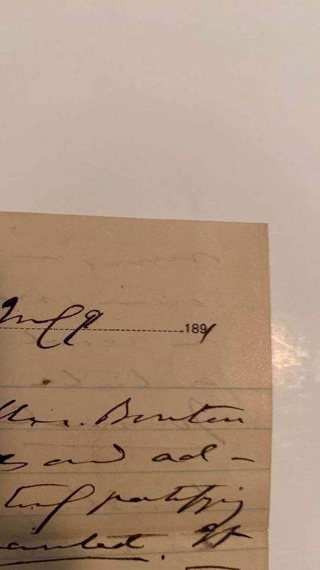 Photo 1 of ANTIQUE LETTER, 1891