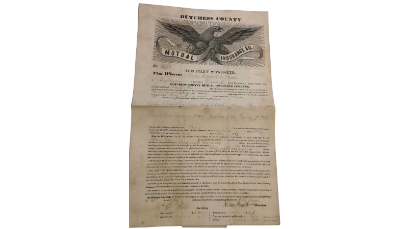 Photo 1 of ANTIQUE INSURANCE DOCUMENT 1849