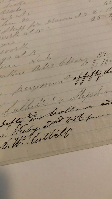 Photo 1 of ANTIQUE RECEIPT 1861