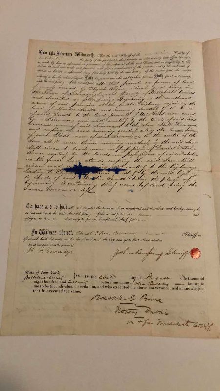 Photo 1 of ANTIQUE 1870 DEED OF FORECLOSURE