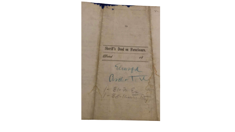 Photo 1 of ANTIQUE 1870 DEED OF FORECLOSURE