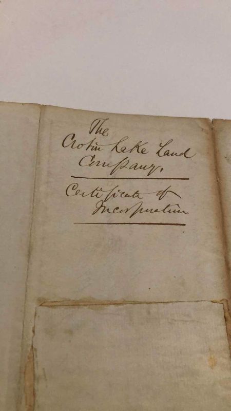Photo 1 of ANTIQUE 1870 ARTICLES OF INCORPORATION WITH SEAL