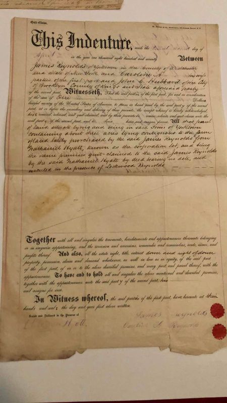 Photo 1 of ANTIQUE 1870 DEED