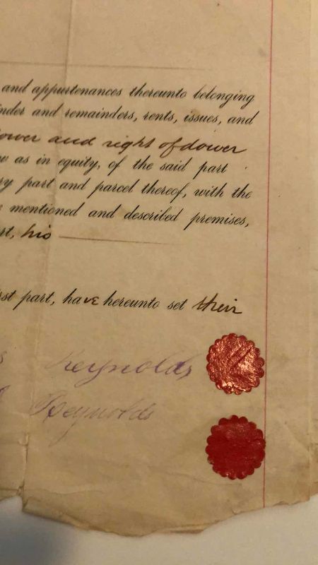 Photo 1 of ANTIQUE 1870 DEED