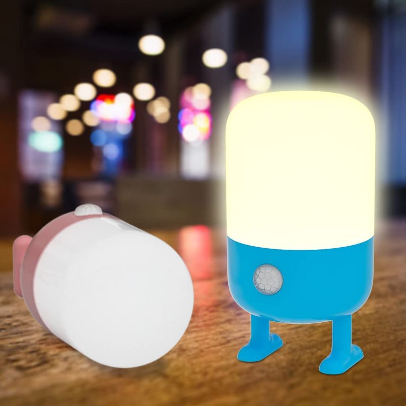 Photo 1 of DEEPLITE Night Lights for Kids, Baby Nursery Lamp with Eye-Caring Soft Light , Auto Motion Sensor Bedside Lamp Rechargeable Night Light for Breastfeeding, Room, Children Gifts (2 Pack)
