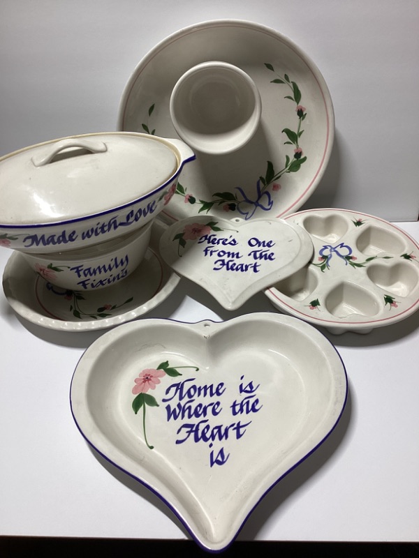 Photo 1 of @HOME IS WHERE THE HEART IS” - CLAY DESIGN 1990 & ASSORTED DECORATIVE KITCHEN BAKEWARE