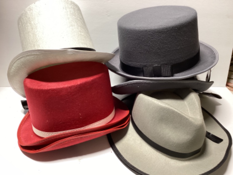 Photo 1 of 8 NOS PARTY // COSTUME FEDORAS & TOP HATS