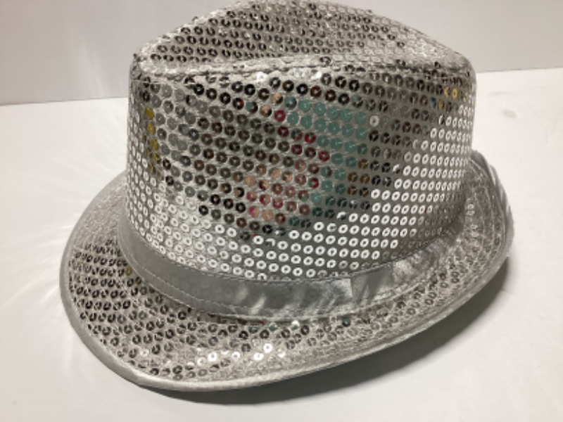 Photo 2 of NOS GOLD & SILVER SEQUINED FADORA HATS