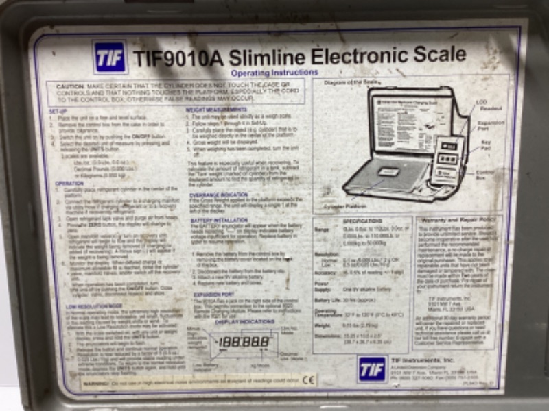 Photo 2 of TIF 9010A SLIMLINE ELECTRONIC SCALE -
PRE OWNED