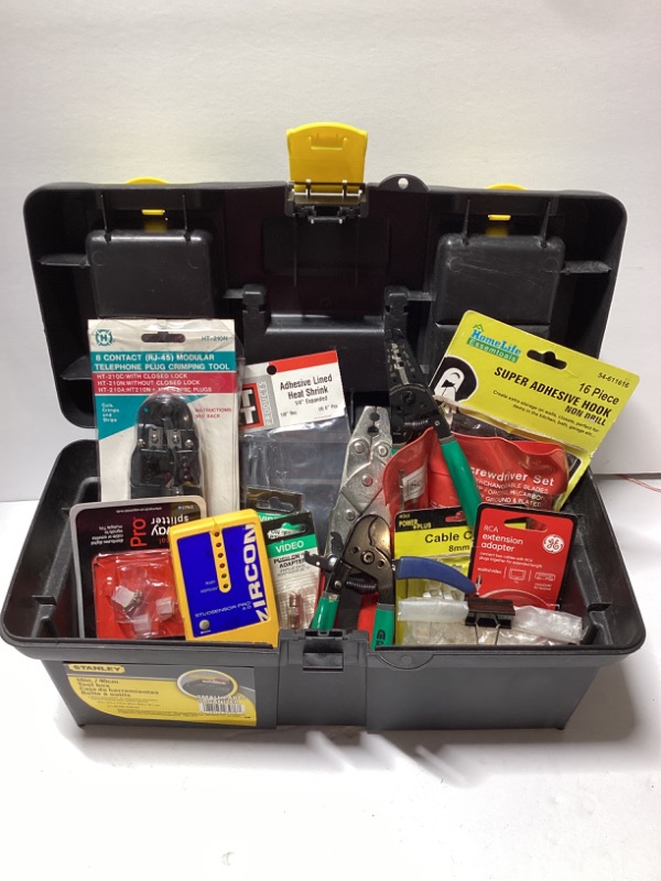 Photo 1 of STANLEY TOOL BOX WITH ASSORTED TOOLS & ACCESSORIES