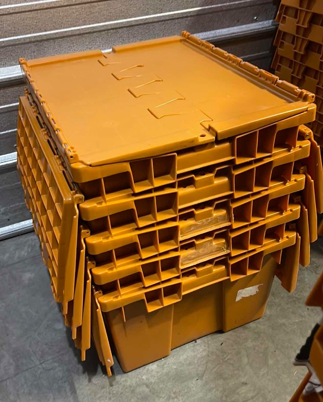 Photo 1 of 5 PLASTIC STACKING PORTABLE TUBS 16x20x12