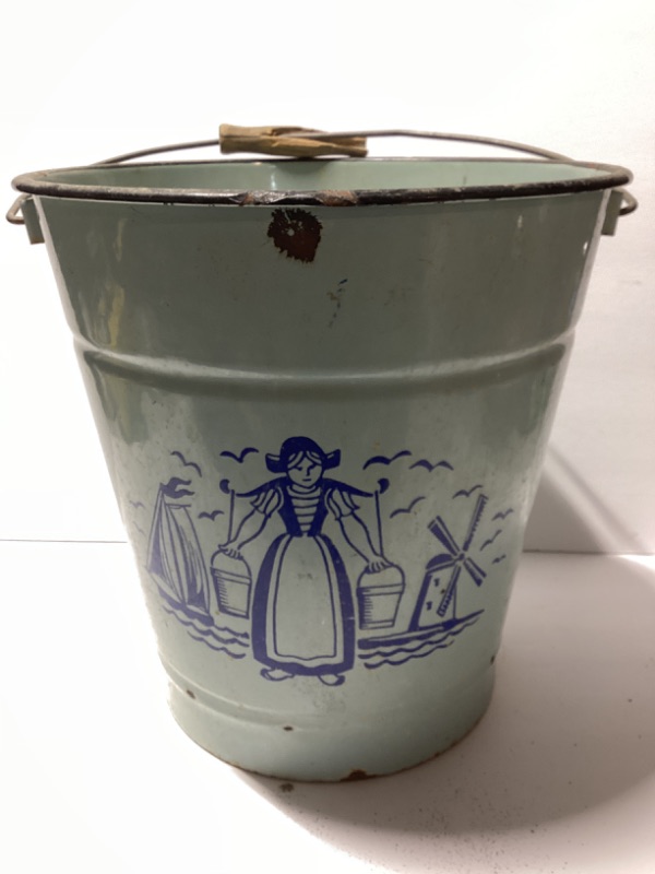 Photo 4 of ANTIQUE DUTCH GIRL SAND BUCKET