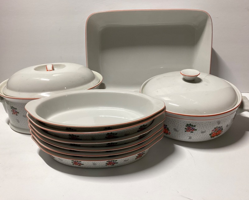 Photo 1 of VINTAGE SCHMID BISTRO FISHED CASSEROLE DISHES 