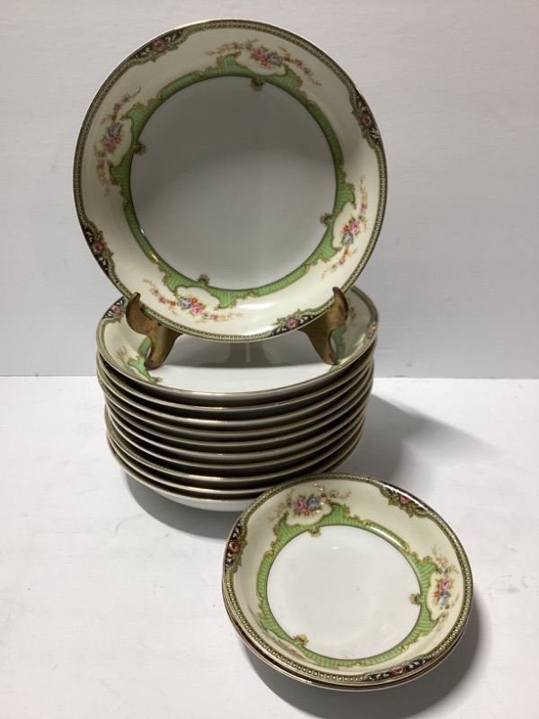 Photo 1 of VINTAGE NORITAKI FLOREAL  76839 BREAD PLATES & DESERT DISHES 