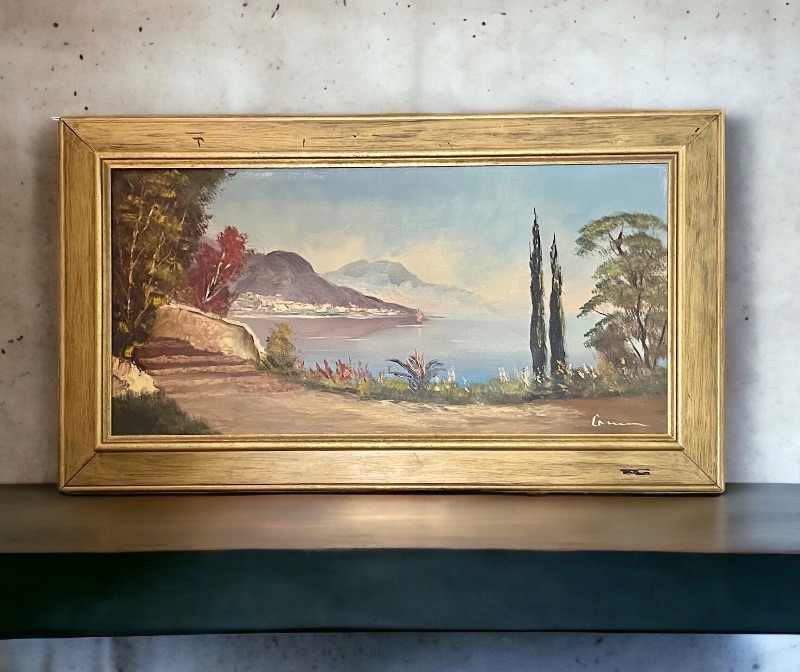 Photo 1 of ARTIST SIGNED FRAMED OIL ON CANVAS LANDSCAPE